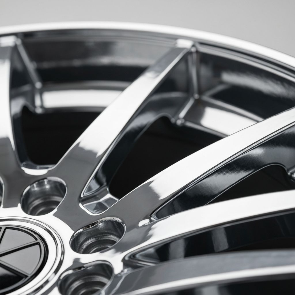Polished multi-spoke alloy after a full refurbishment.